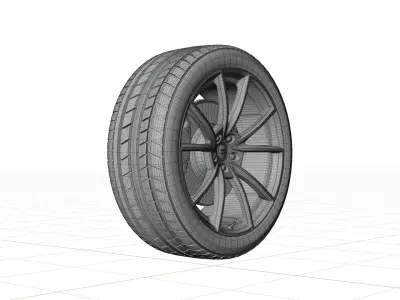 Audi Q3 2015 Wheel 3D model