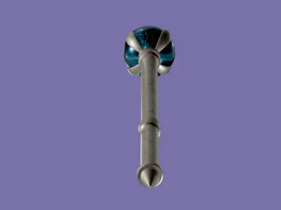 Scepter With Glass Ball Low Poly 3D model