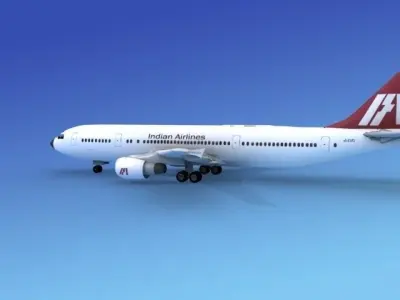 Airbus A-300 India Airways 3D model