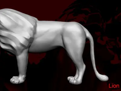 lion model 3D model