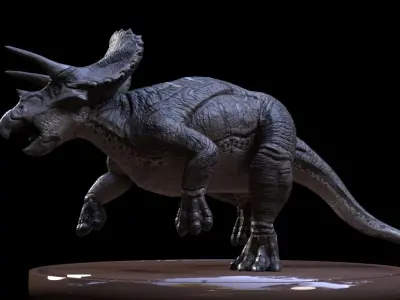 3D Triceratops dinosaur Low-poly 3D model
