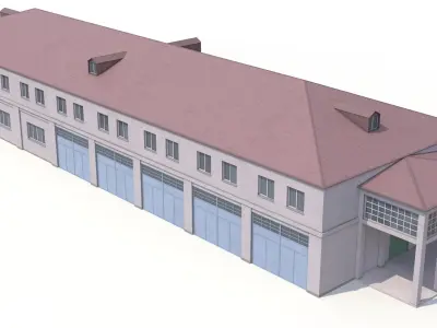 5 Industrial Buildings Collection 3D model purchase