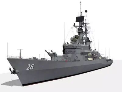 CG 26 USS Belknap Low-poly 3D model