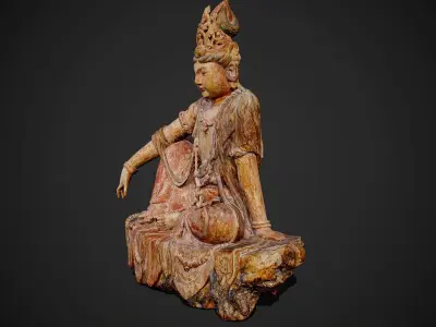 3D model Statue of Guanyin Bodhisattva in Dunhuang 3D model