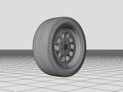 Alfa Romeo SZ 1989 Wheel 3D Model 3D model