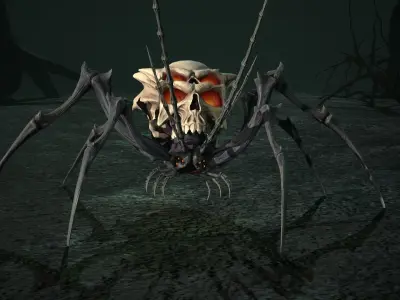 Undeath Spider 4 Low-poly 3D model