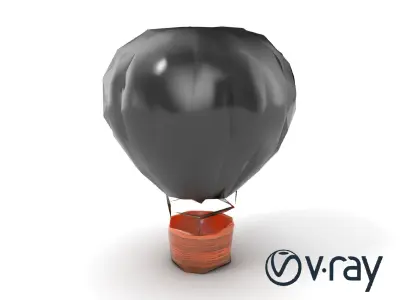 Classic Hot Air Balloon Dark Enigma model pack Low-poly 3D model