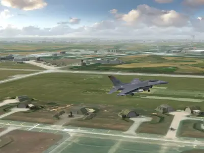 Taiwan Air Base CCK Low-poly 3D model