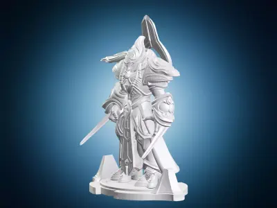 Protoss Zealot Warrior Miniature 3D print model