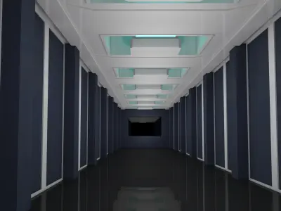 Hallway Free low-poly 3D model