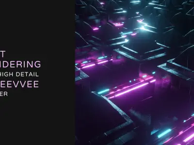 FREE Geometry node Blender 3D neon animation scene Free 3D model
