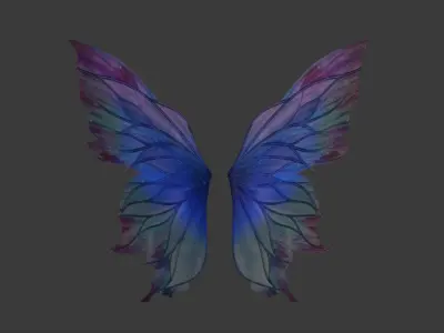 Butterfly wings 3D - Alas mariposa Low-poly 3D model