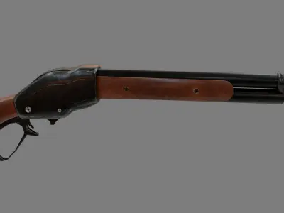 Winchester 1887 - Rigged - Game Ready - PBR Low-poly 3D model