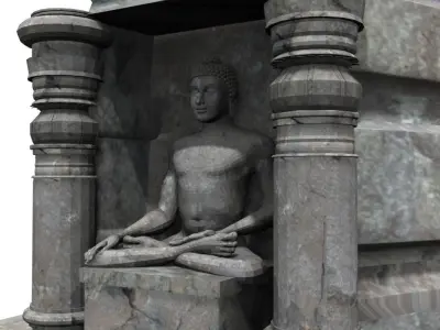 buddha temple 3d model 3D model