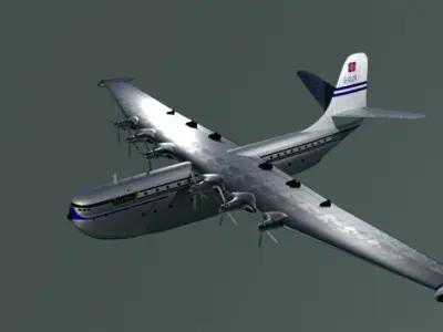 SARO PRINCESS FLYING BOAT Free low-poly 3D model