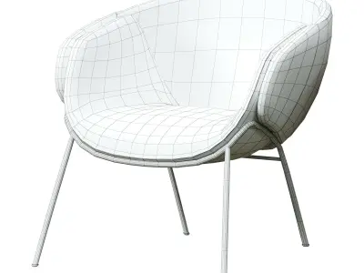 Anita armchair Low-poly 3D model