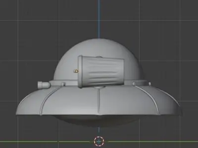 Rick Sanchez ship Low-poly 3D model