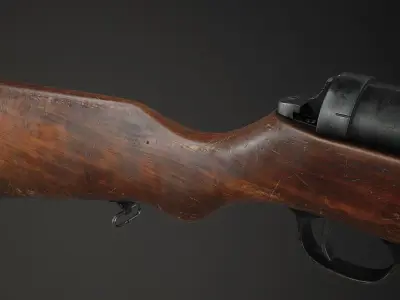 PBR German Schmeissers MP 18 I Low-poly 3D model