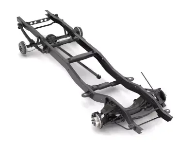 PICKUP TRUCK CHASSIS 2WD 3D model