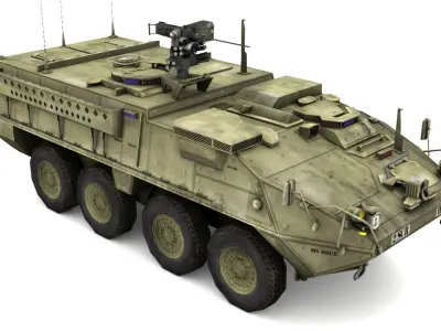 M1126 Stryker IVC Low-poly 3D model