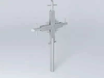 cross silver Free 3D model