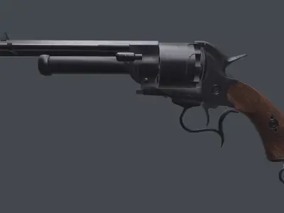 LeMat revolver Westworld Low-poly 3D model