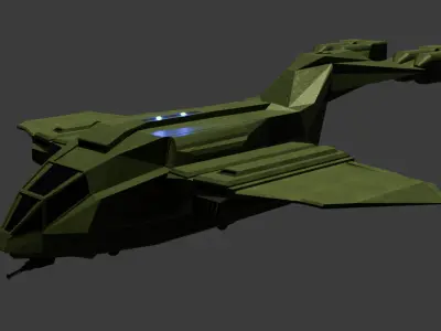 Halo Pelican Dropship 3D Model Low-poly 3D model