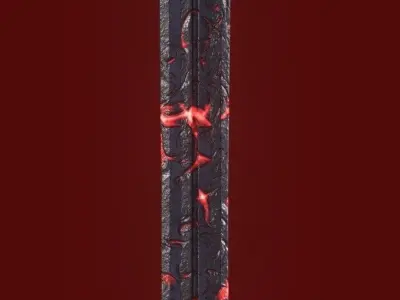 Fantazy Long Sword Melee Weapon Low-poly 3D model purchase