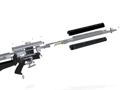 AR-180B ag rifle 3D model