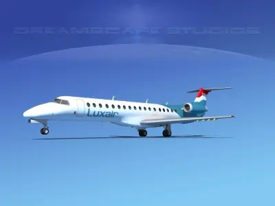 Embraer ERJ-145 Luxair 3D model
