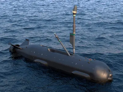 Boeing Orca AUV with Raised Antennas 3D model