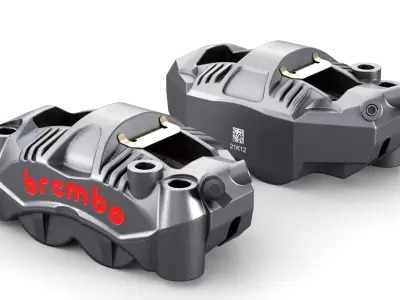 Brembo GP4 RS Caliper Low-poly 3D model