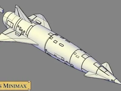 Avro Blue Steel Vulcan variant for single display 3D print model