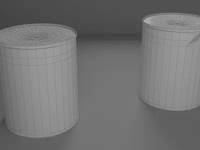 Tin Can Low-poly 3D model