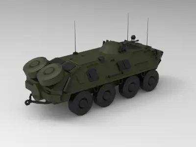 BTR-60  armoured personnel carriers 3D model