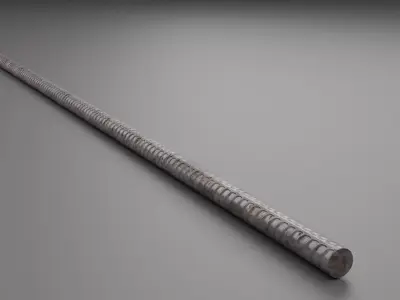 Metal rebar Low-poly 3D model