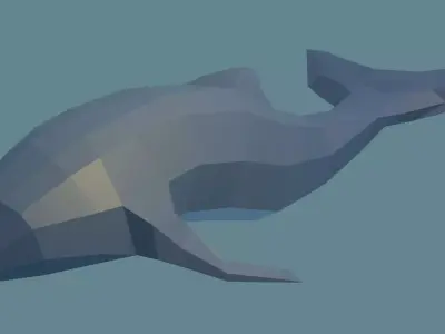 Dolphin in low polygons Free low-poly 3D model