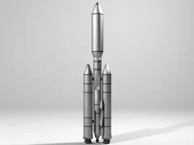 Rocket Missile - Titan III 3D model