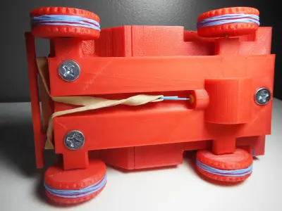 Wind Up Rubber Band Jeep 3D print model
