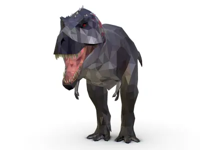 Dinosaur Tyranno Lowpoly Art Style Animal Low-poly 3D model