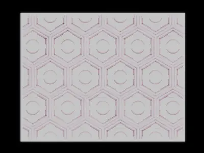 Game wall hexagon pattern low poly Free low-poly 3D model