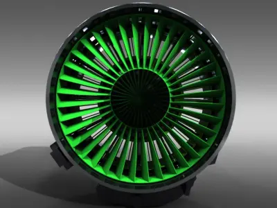 Jet Engine CFM56 International - 3d layout 3D print model