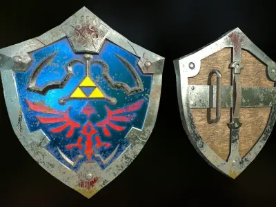 Hylian Shield Free low-poly 3D model