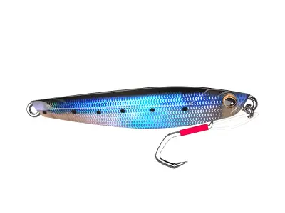 metal Jig  3D model Fishing Lure Low-poly 3D model 4 Low-poly 3D model