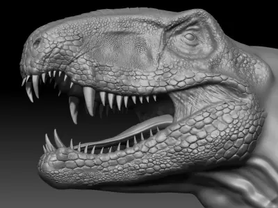 Dinosaur Dimetrodon Sculpt Project 3D model