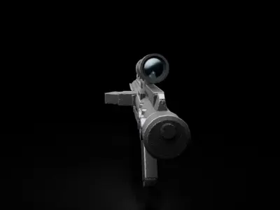 Star Wars E-11 Blaster Rifle Low-poly 3D model