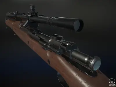 M1903A3 Sniper Low-poly 3D model