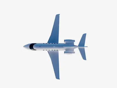 Pilatus PC-24 Private Jet Airplane 3D Model  game-ready Low-poly 3D model