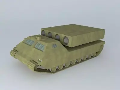 Front artillery missle system BORAN XSS 231 Free 3D model