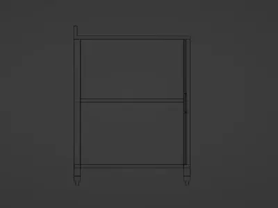 Commercial Workbench With Door 3D model